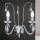 Kristāla sienas lampa ALESSIA 2xE14/40W/230V spīdīgi hromēts