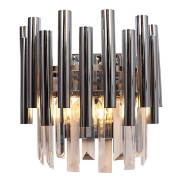 Kristāla sienas lampa MADISON 2xE14/40W/230V spīdīgi hromēts