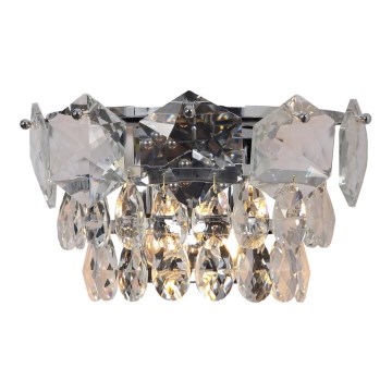 Kristāla sienas lampa SELENA 2xE14/40W/230V spīdīgi hromēts