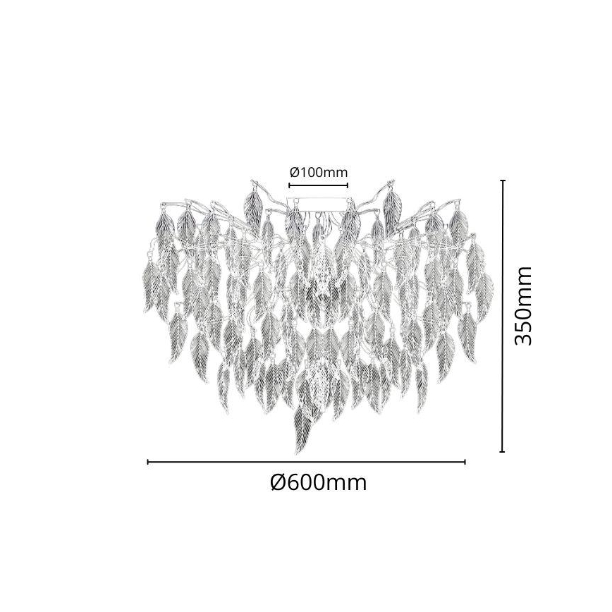 Kristāla virsapmetuma lustra 10xG9/40W/230V melna