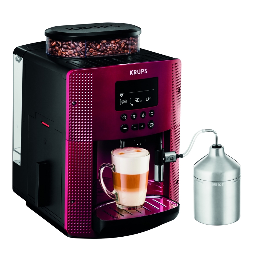 Krups - Automātiskais kafijas automāts ar piena konteineru ESSENTIAL 1450W/230V sarkana
