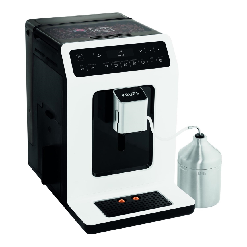Krups - Automātiskais kafijas automāts ar piena konteineru EVIDENCE 1450W/230V balta