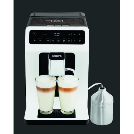 Krups - Automātiskais kafijas automāts ar piena konteineru EVIDENCE 1450W/230V balta