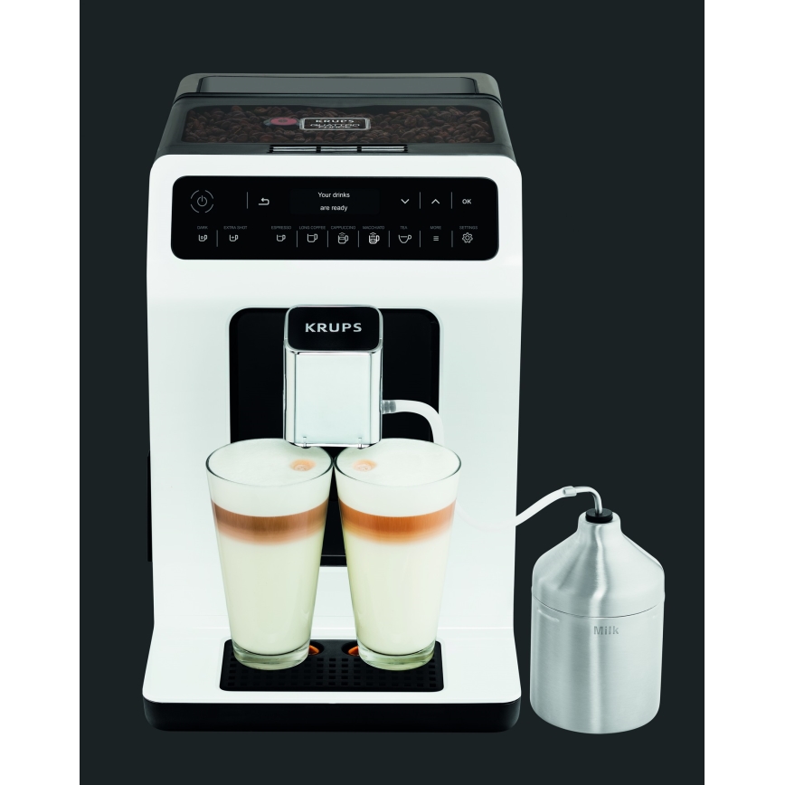 Krups - Automātiskais kafijas automāts ar piena konteineru EVIDENCE 1450W/230V balta