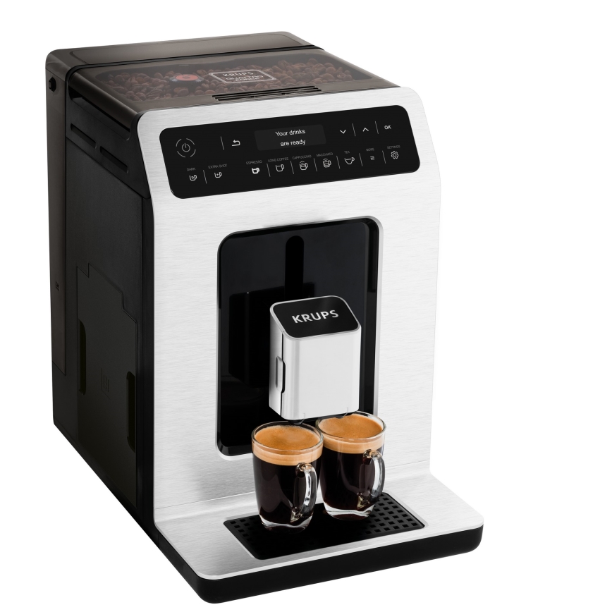 Krups - Automātiskais kafijas automāts ar piena konteineru EVIDENCE 1450W/230V balta