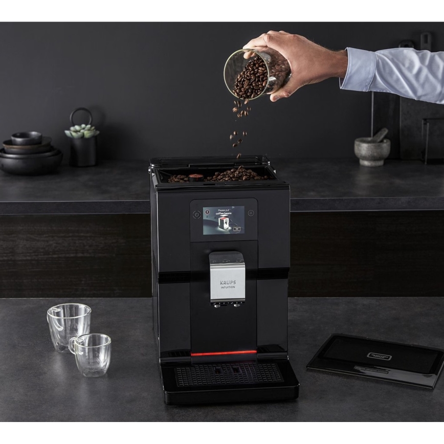 Krups - Automātiskais kafijas automāts ar piena konteineru INTUITION PREFERENCE 1450W/230V melna