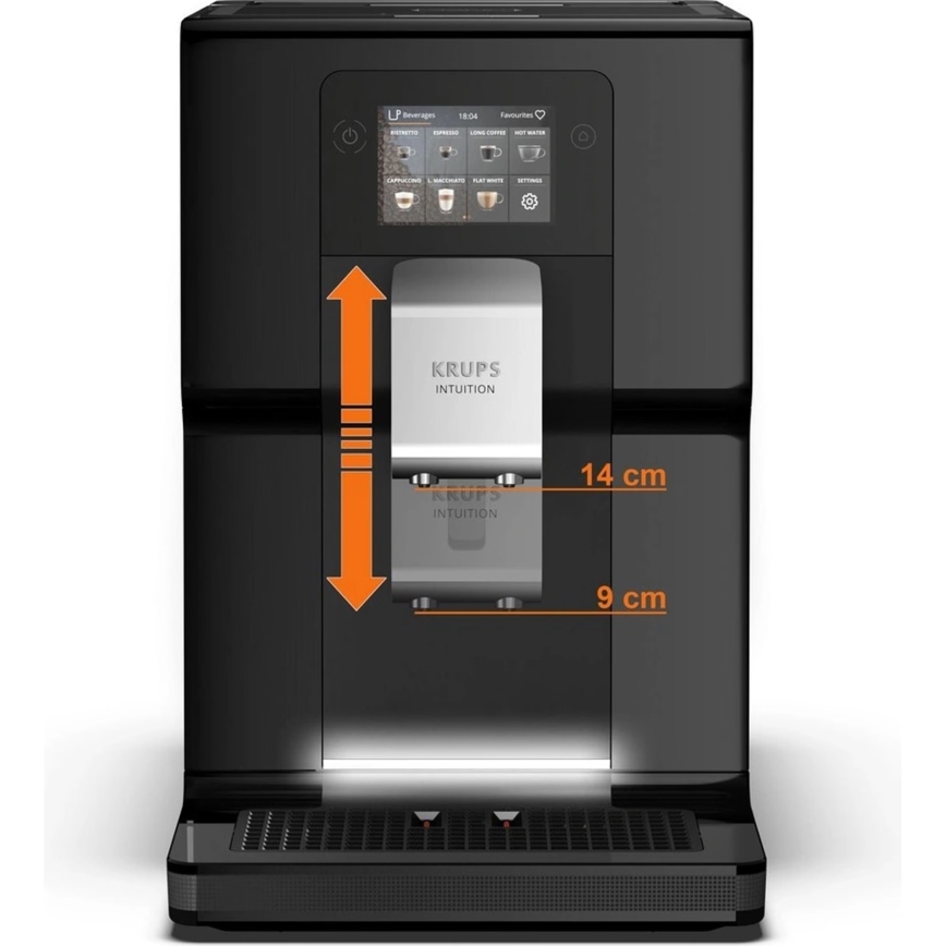 Krups - Automātiskais kafijas automāts ar piena konteineru INTUITION PREFERENCE 1450W/230V melna