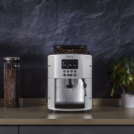 Krups - Automātiskais kafijas automāts ESSENTIAL 1450W/230V sudraba