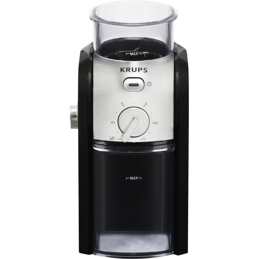 Krups - Elektriskās kafijas pupiņu dzirnaviņas 110W/230V nerūsējošs tērauds/melna