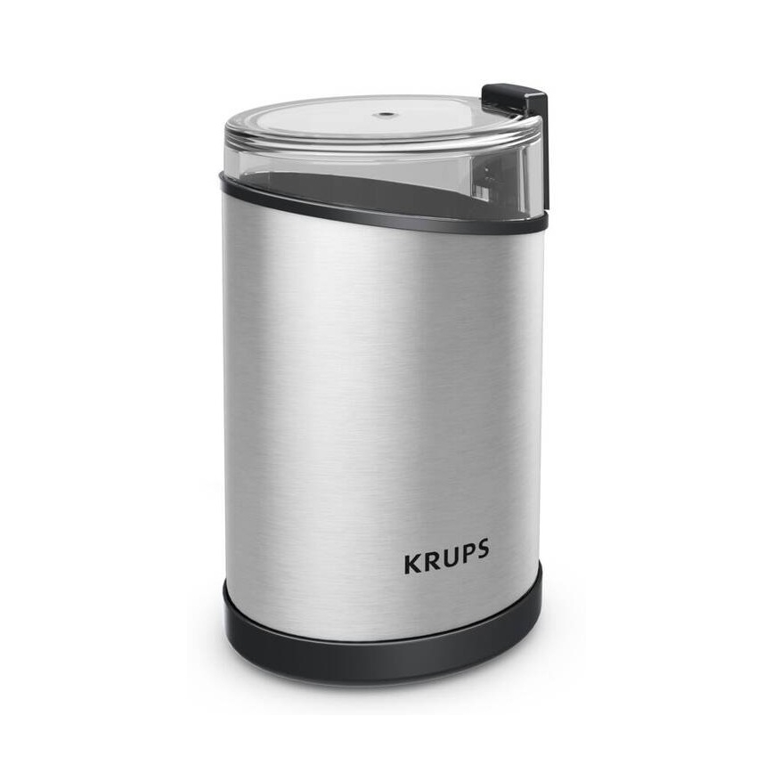 Krups - Elektriskās kafijas pupiņu dzirnaviņas 85g FAST-TOUCH 200W/230V matēts hroms