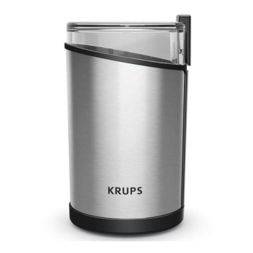 Krups - Elektriskās kafijas pupiņu dzirnaviņas 85g FAST-TOUCH 200W/230V matēts hroms