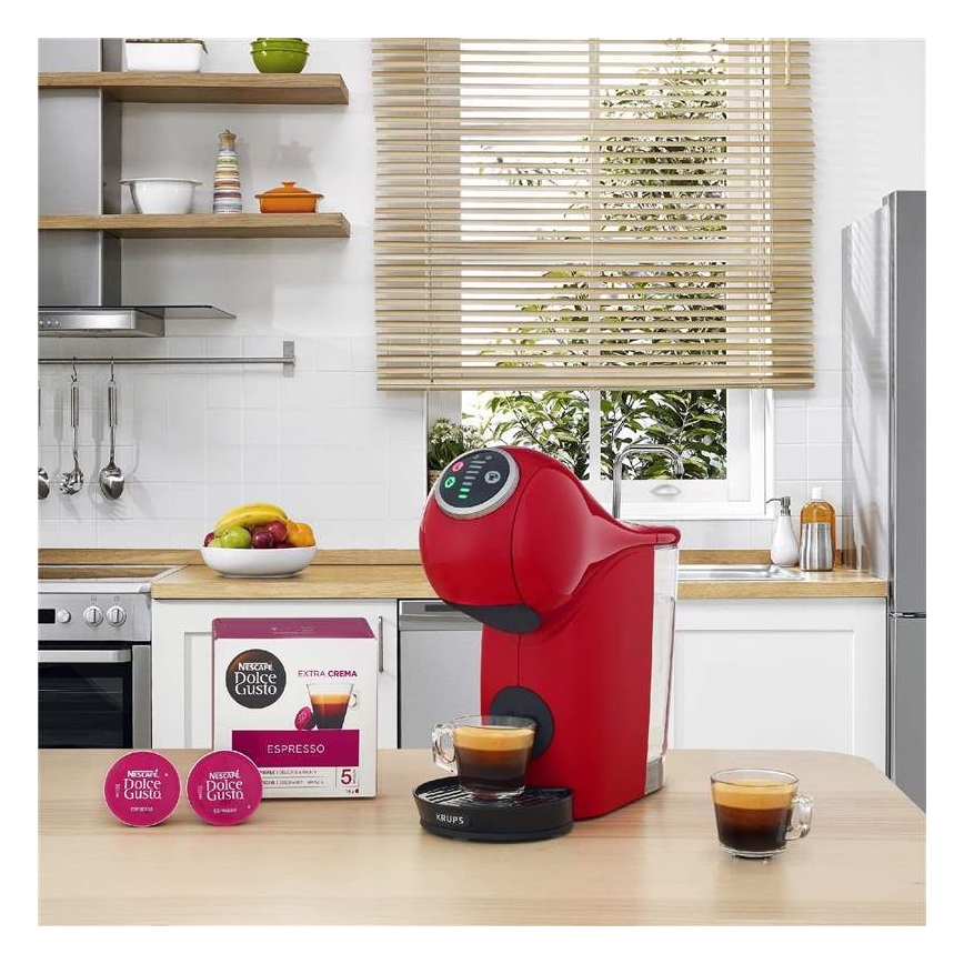 Krups - Kapsulu kafijas automāts NESCAFÉ DOLCE GUSTO GENIO S PLUS 1500W sarkana