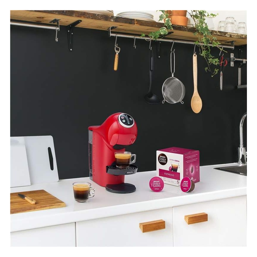 Krups - Kapsulu kafijas automāts NESCAFÉ DOLCE GUSTO GENIO S PLUS 1500W sarkana