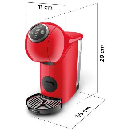 Krups - Kapsulu kafijas automāts NESCAFÉ DOLCE GUSTO GENIO S PLUS 1500W sarkana