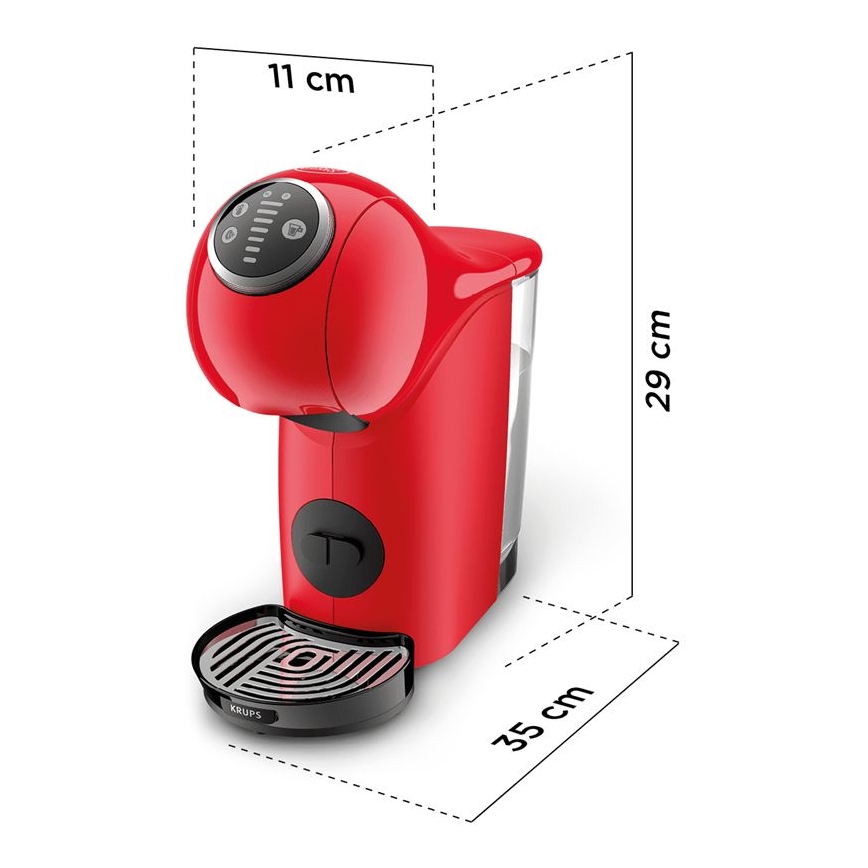 Krups - Kapsulu kafijas automāts NESCAFÉ DOLCE GUSTO GENIO S PLUS 1500W sarkana