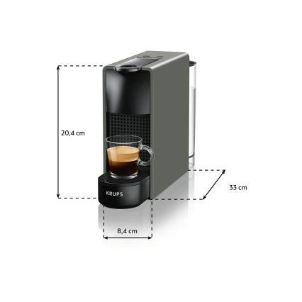 Krups - Kapsulu kafijas automāts NESPRESSO Essenza mini 1310W/230V pelēka