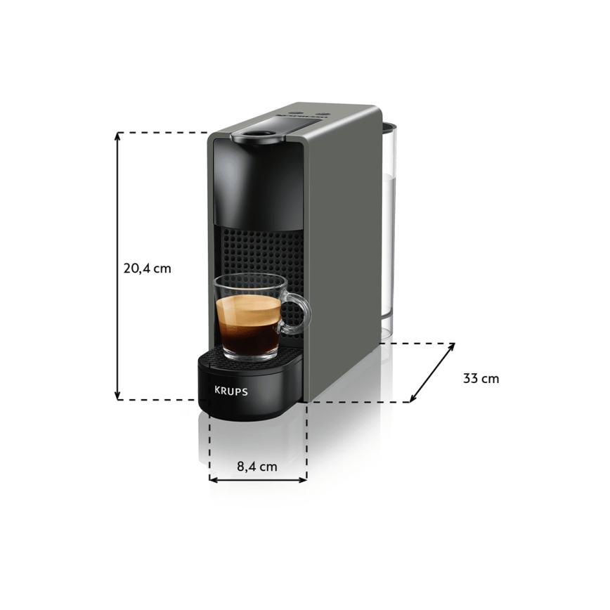 Krups - Kapsulu kafijas automāts NESPRESSO Essenza mini 1310W/230V pelēka