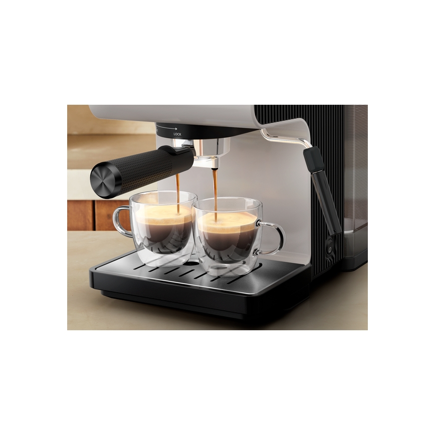 Krups - Sviras kafijas automāts divām krūzēm AUTHENTIC 1450W/230V pelēka