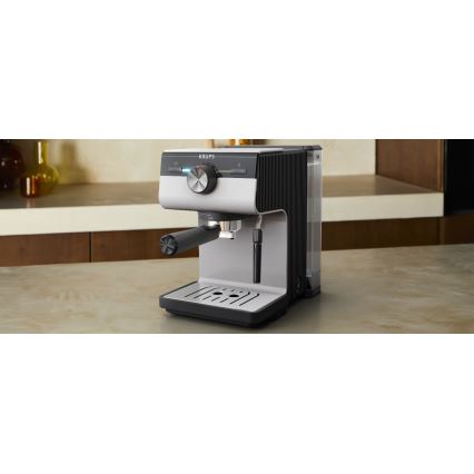 Krups - Sviras kafijas automāts divām krūzēm AUTHENTIC 1450W/230V pelēka