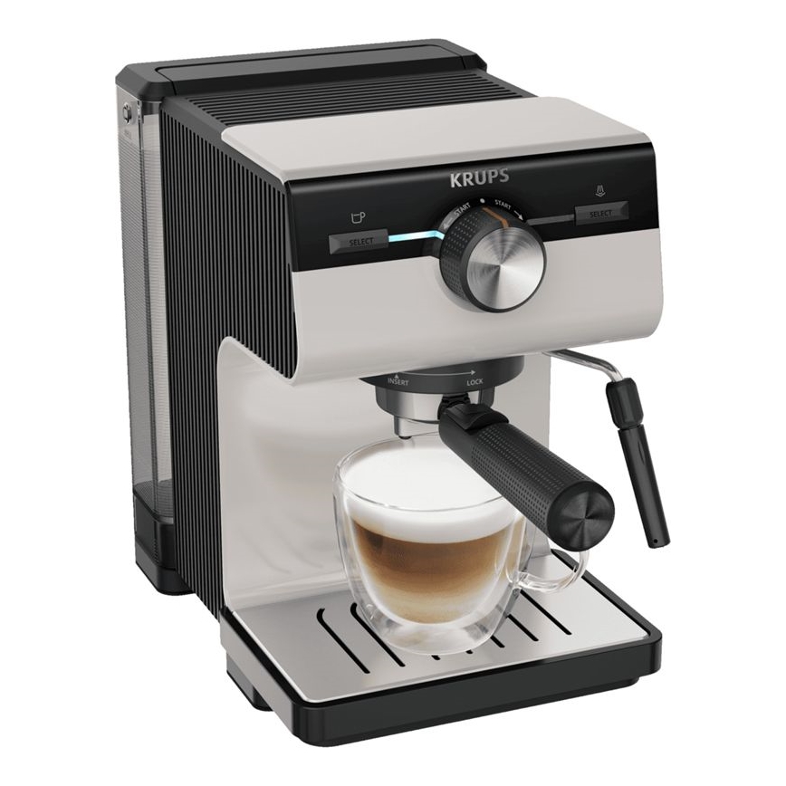 Krups - Sviras kafijas automāts divām krūzēm AUTHENTIC 1450W/230V pelēka