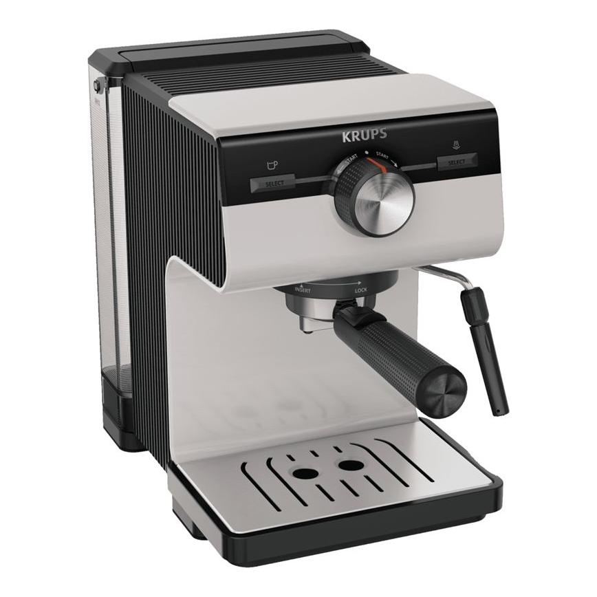 Krups - Sviras kafijas automāts divām krūzēm AUTHENTIC 1450W/230V pelēka