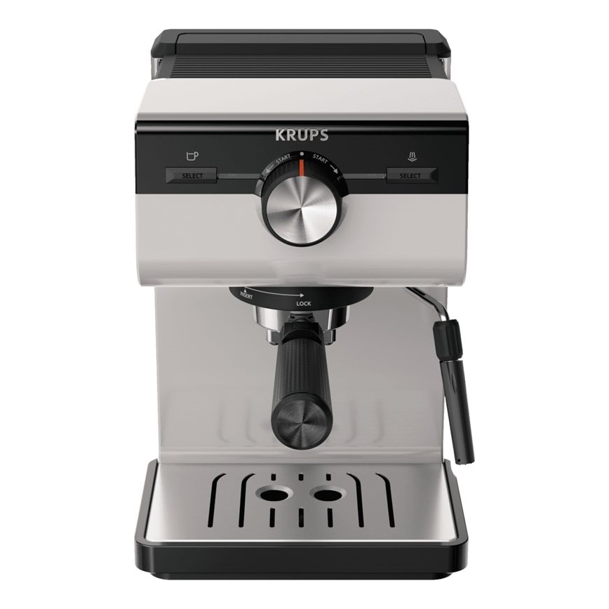 Krups - Sviras kafijas automāts divām krūzēm AUTHENTIC 1450W/230V pelēka