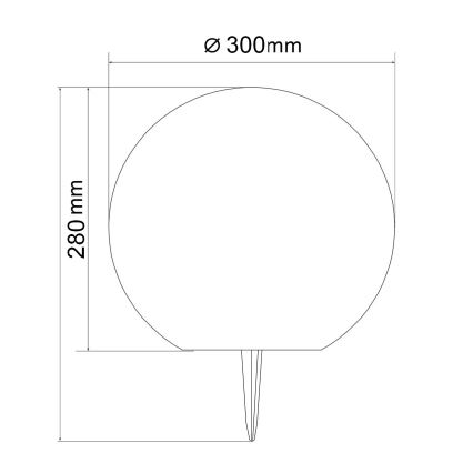 KULA saules LED lampa LED/3,2V 3000/4000/6500K Ø 30 cm 600 mAh IP65 balta