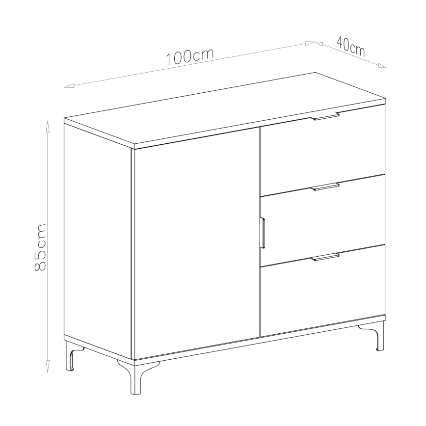 Kumode ar atvilktnēm LORA bēša