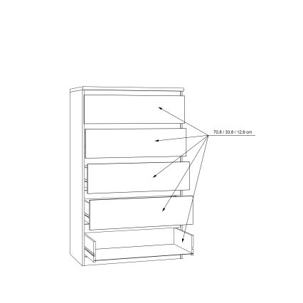 Kumode ar atvilktnēm MAO, amatnieka ozols