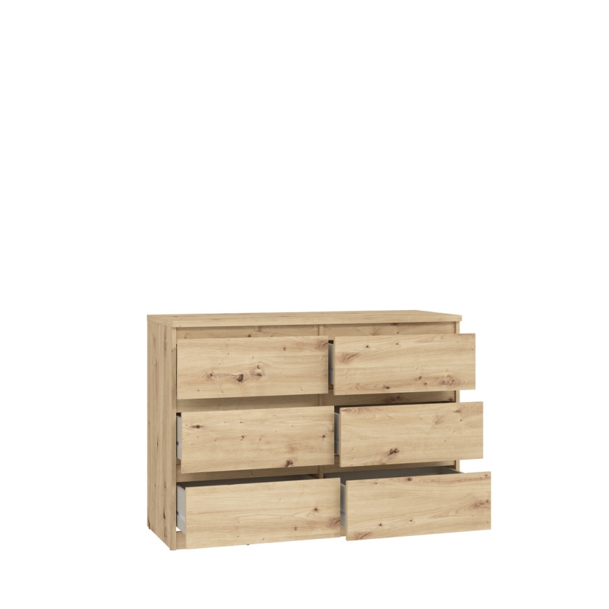 Kumode ar atvilktnēm MAO, artisan ozols
