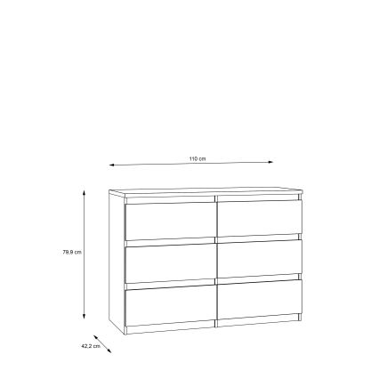 Kumode ar atvilktnēm MAO — Artisan ozols