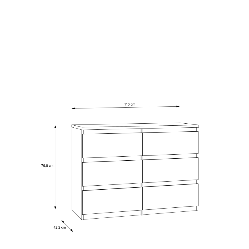 Kumode ar atvilktnēm MAO — Artisan ozols