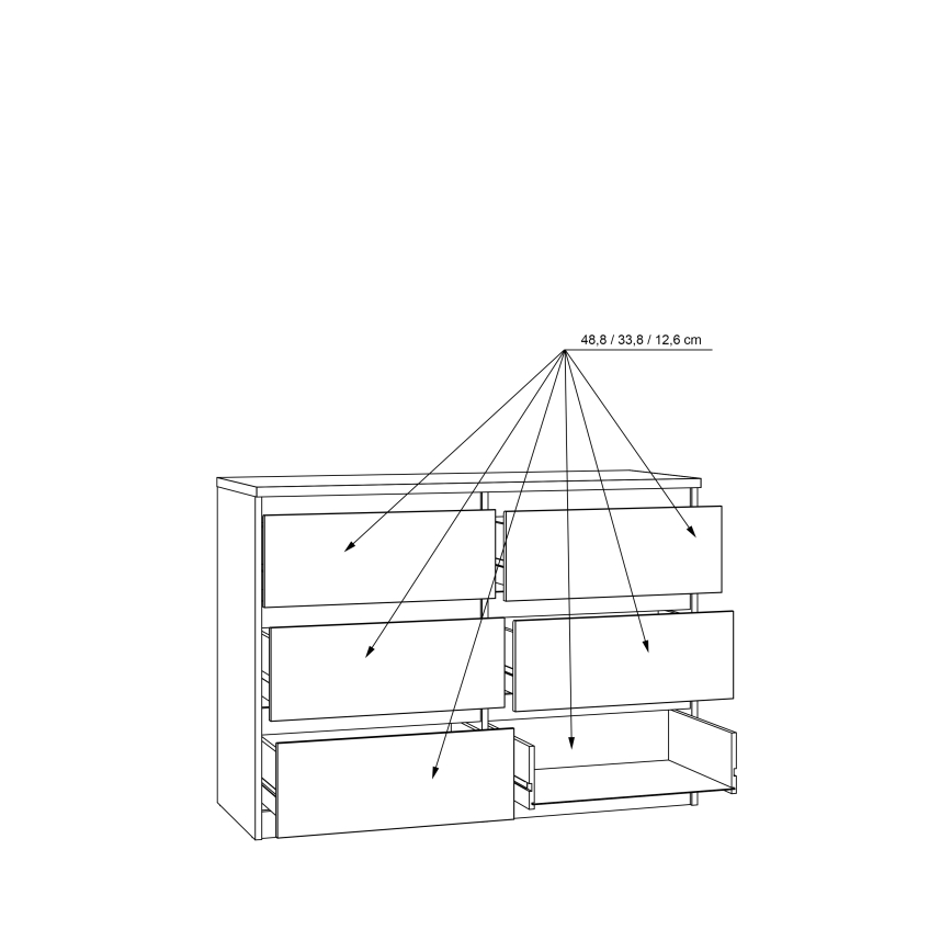 Kumode ar atvilktnēm MAO — Artisan ozols