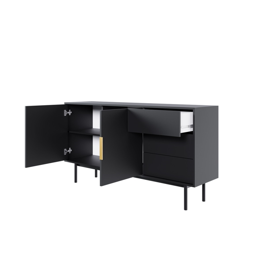 Kumode ELI 154x82x39 cm melna