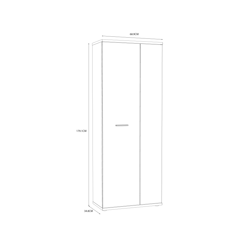 Kumode/kurpju skapis SIMO baltā krāsā