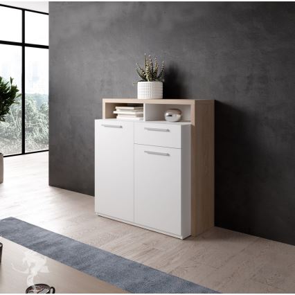 Kumode LEBY sonoma ozols/balta