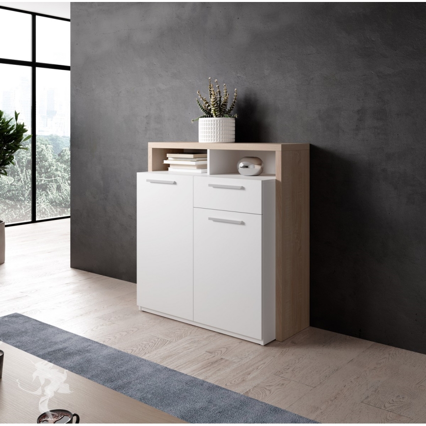 Kumode LEBY sonoma ozols/balta