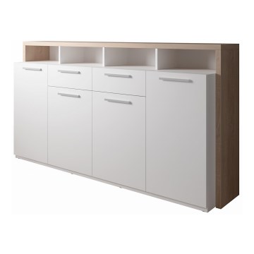 Kumode LEBY Sonoma ozols/balta