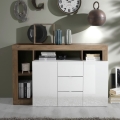 Kumode LENOR 146x93x42 cm balta/ozolkoka