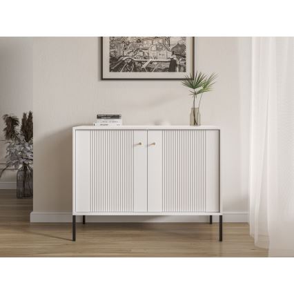 Kumode LUE 104x39 cm balta/melna