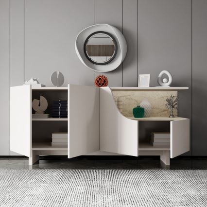 Kumode ORBIS 180x40 cm krēmkrāsaina/bēša