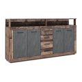 Kumode RUNA 190x96x32 cm tumši brūna/antracīta