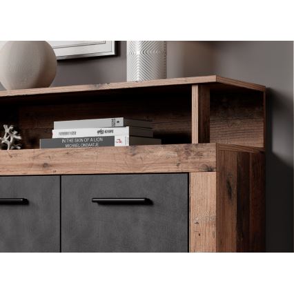 Kumode RUNA 190x96x32 cm tumši brūna/antracīta