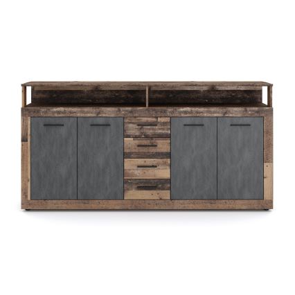Kumode RUNA 190x96x32 cm tumši brūna/antracīta