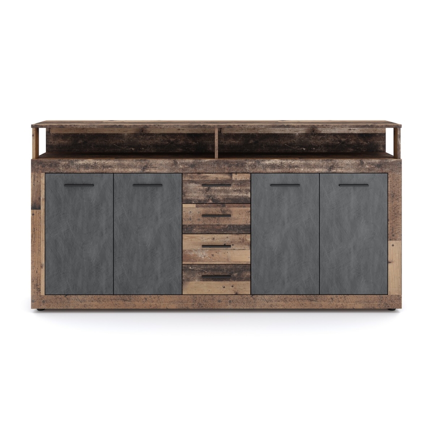 Kumode RUNA 190x96x32 cm tumši brūna/antracīta