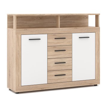 Kumode RUNA, ozols sonoma/balta