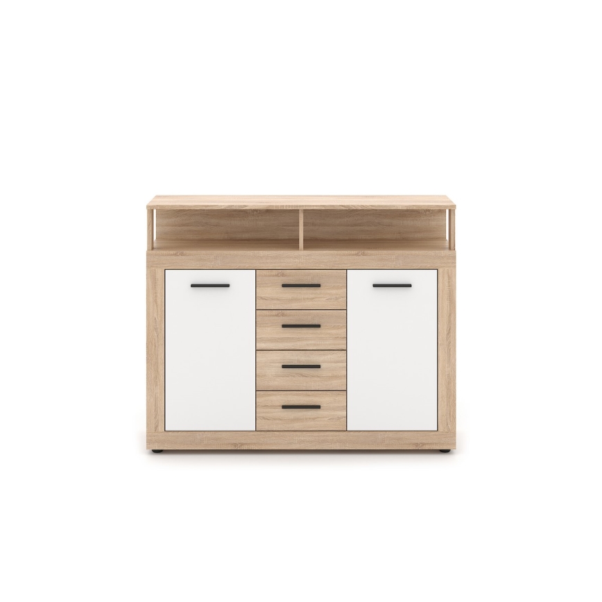 Kumode RUNA, ozols sonoma/balta