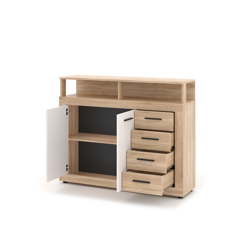 Kumode RUNA Sonoma ozols/balta