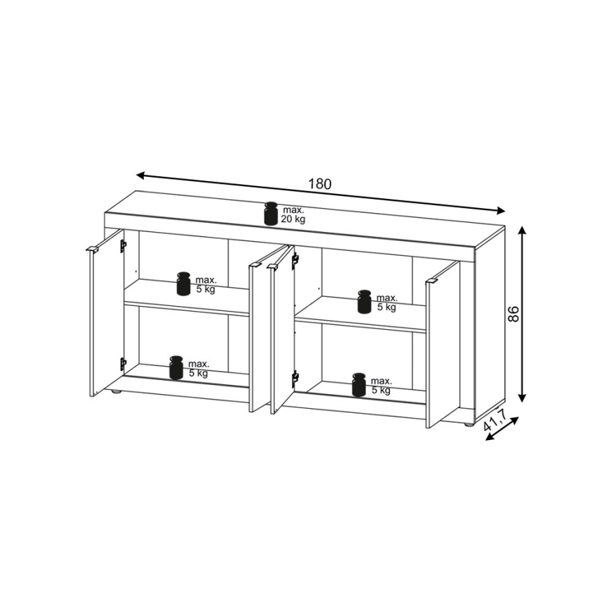 Kumode RUNEA gaiši brūna/antracīta