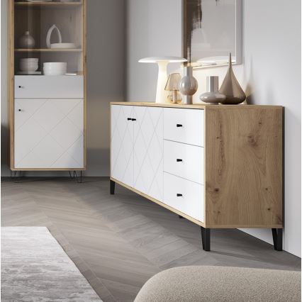 Kumode SULA artisan ozols/balta